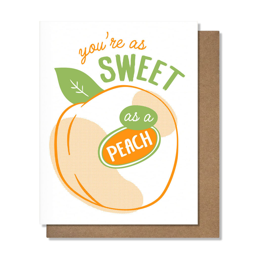 Sweet as a Peach Love Card – Promise You'll Write